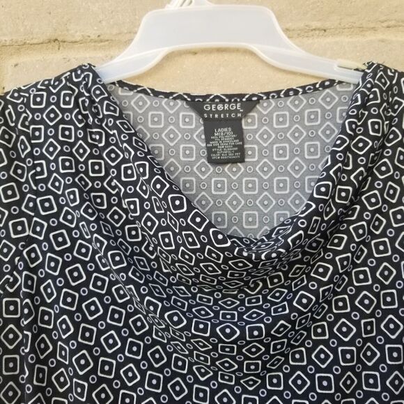 George Stretch Geometric Print Top. Size M - Picture 2 of 10